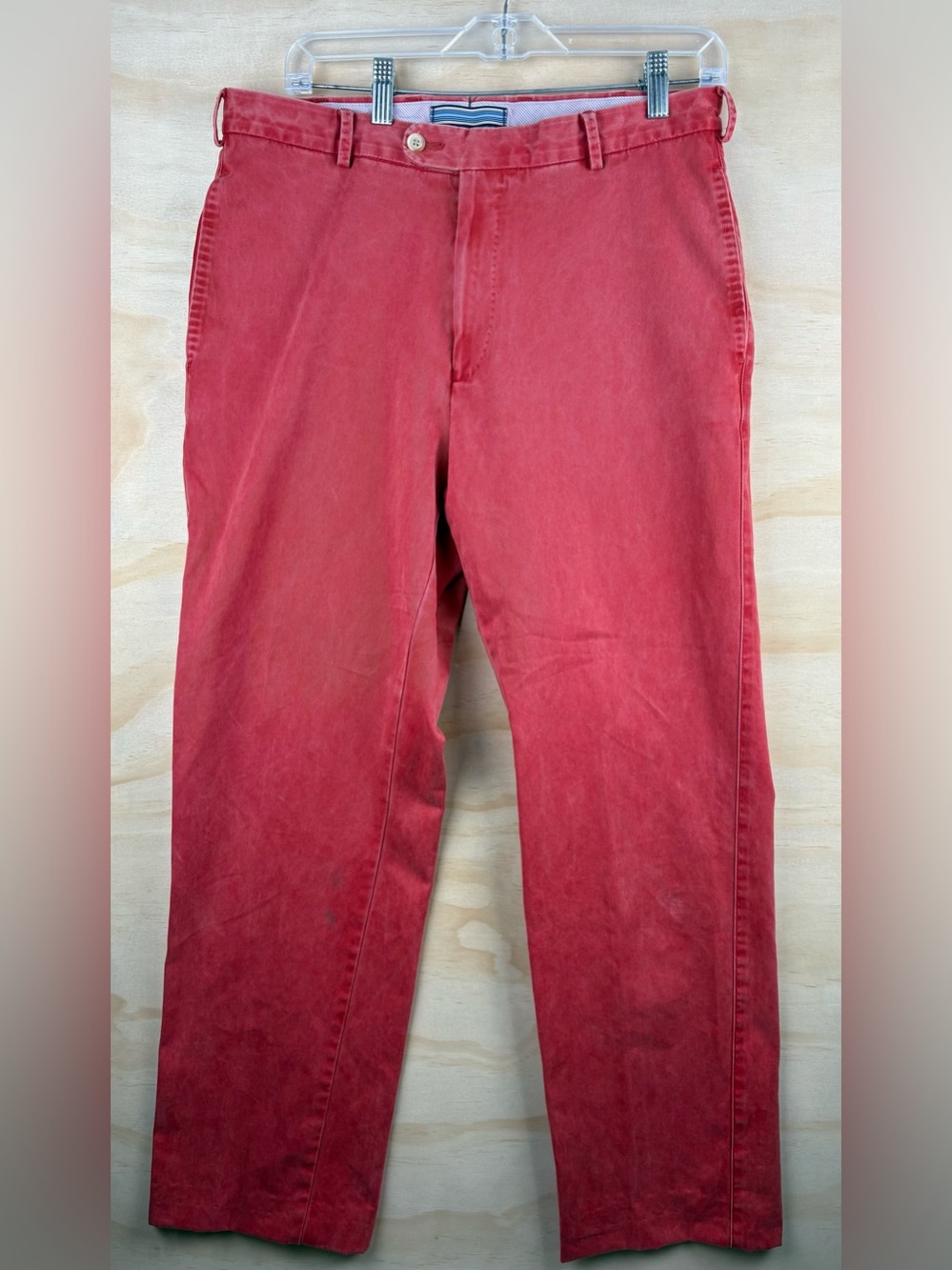 Peter Millar Raleigh Washed Twill Chino Golf Pants Mens 32 Pima Cotton Red Pink